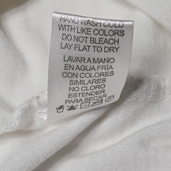 Heart and Hips Crop Top Womens Juniors Small White Oversized Short Sleeve - Picture 11 of 11